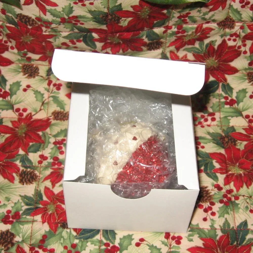 Sur La Table Red Velvet Cupcake Christmas Ornament Glass 2015 NWT